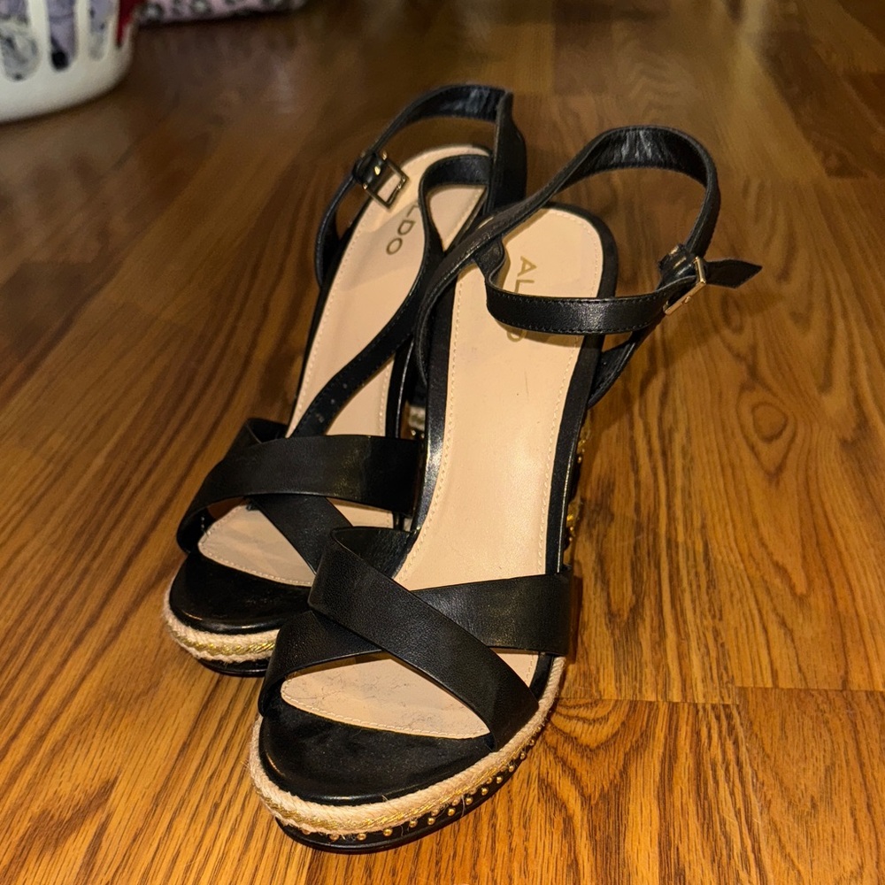 Aldo Black Strappy Women's Sandals